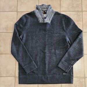 Outpost Makers Mens Sweater Sz. L Cowl Neck Cultured Urban Heather Black